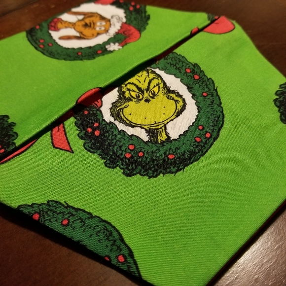 Hand Crafted Other - KIDS - Grinch Stole Christmas Cotton Facemask